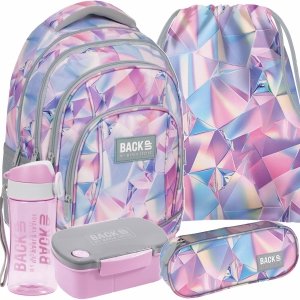 PLECAK BACKUP REFLEKSY SZKOLNY MŁODZIEŻOWY PASTELOWY KOMPLET 5 ele.
