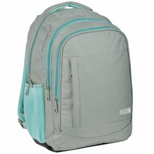 SZARY MŁODZIEŻOWY PLECAK 3-kom. BIZNESOWY PODRÓŻNY DUŻY MĘSKI DAMSKI PASO