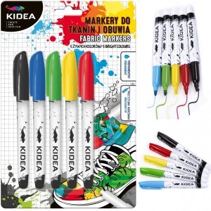 Markery Flamastry Pisaki do Obuwia i Tkanin 5 kol Kidea [MOT5KA]