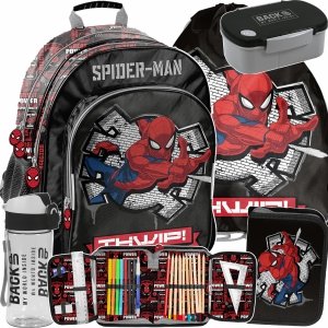 SPIDERMAN PLECAK DO KLAS 1-3 KOMPLET 5w1 MARVEL SZKOLNY PASO CHŁOPIĘCY