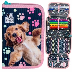 PIÓRNIK PIESEK SZKOLNY DO PODSTAWÓWKI DLA DZIEWCZYNEK Z WYPOSAŻENIEM DOG