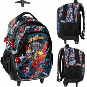 SPIDERMAN Plecak na Kółkach do Szkoły Podstawowej MARVEL z Rączką Chłopięcy