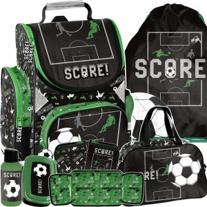 TORNISTER PIŁKARSKI SZKOLNY DLA CHŁOPAKA DO 1 KLASY KOMPLET 6w1 PIŁKA NOŻNA