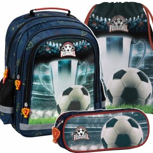 Komplet 3ele. Piłkarski Plecak Chłopięcy do Podstawówki [PL15BPI18]