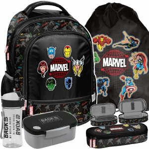 PLECAK SZKOLNY AVENGERS DO 1 KLASY DLA CHŁOPAKÓW KOMPLET 5el THOR HULK