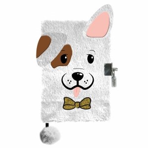 PIESEK PLUSZOWY PAMIĘTNIK DLA DZIEWCZYNY WŁOCHACZ na KLUCZYK Z PIESKIEM DOG