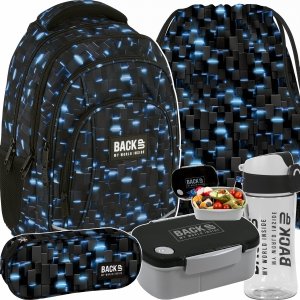 PLECAK BACKUP SZKOLNY MŁODZIEŻOWY DLA CHŁOPAKA 4 kom. BYTEWAVE KOMPLET 5w1