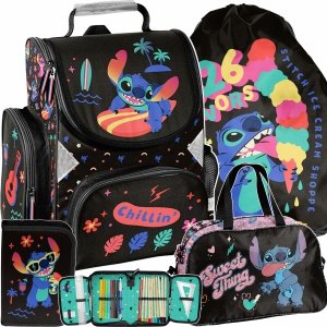 STICH TORNISTER SZKOLNY DLA DZIEWCZYNEK ZESTAW 4w1 DO SZKOŁY STITCH LILO