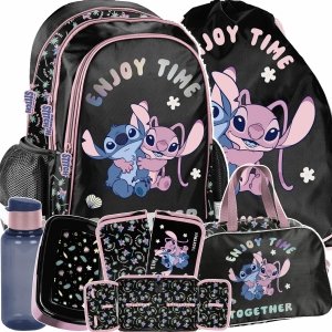 PLECAK STICH SZKOLNY DLA DZIEWCZYNY TORNISTER STITCH i LILO ZESTAW 6w1