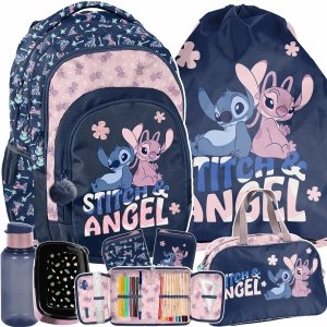 KOMPLET 6w1 STICH PLECAK SZKOLNY TORNISTER LILO i STITCH PASO DZIEWCZĘCY