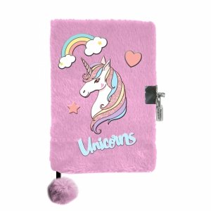 JEDNOROŻEC PLUSZOWY PAMIĘTNIK DLA DZIEWCZYNY WŁOCHACZ na KLUCZYK UNICORN