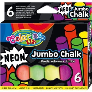 Neonowa Kreda Chodnikowa Jumbo Kolorowa Colorino Gruba [92081PTR]
