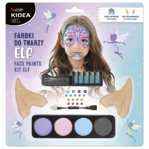 Farby do Malowania Twarzy Elfie Uszy Zestaw dla Dziewczynek Kidea [FDTZEUKA]