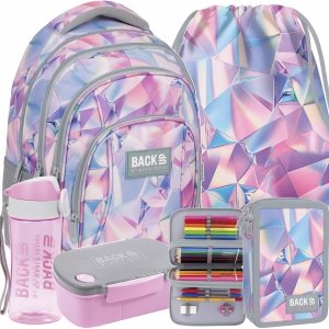MŁODZIEŻOWY PLECAK BACKUP REFLEKSY SZKOLNY KOMPLET 5w1 DLA DZIEWCZYNY