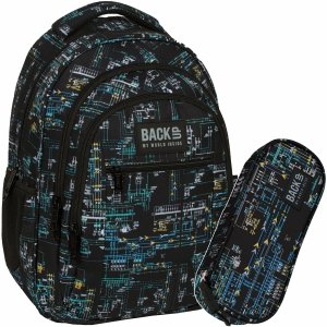 PLECAK MŁODZIEŻOWY BACKUP DLA CHŁOPAKA SZKOLNY UKŁAD SCALONY ZESTAW 2w1