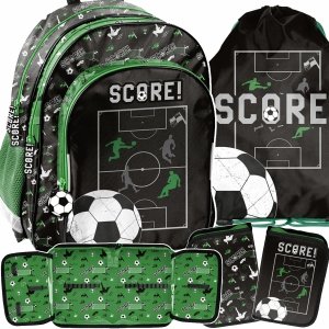 PIŁKA NOŻNA PLECAK SZKOLNY DO 1 KLASY SZKOŁY PODSTAWOWEJ ZESTAW 3w1 PASO