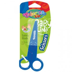 Nożyczki Plastikowe dla Dziecka 12,5 cm Colorino Bezpieczne Niebieskie [92562PTR]