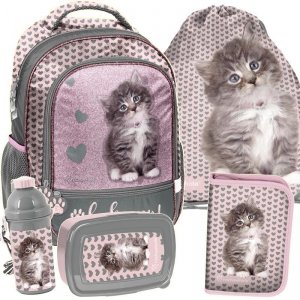 Szkolny Plecak dla Dziewczyny do Szkoły Kot Kotek [RLD-260]