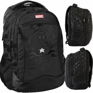 MARVEL CZARNY PLECAK DLA MŁODZIEŻY AVENGERS SZKOLNY PASO BEUNIQ CHŁOPIĘCY