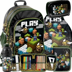 Nowoczesny Plecak Minecraft Paso Szkolny dla Chłopaka [PP21GM-090]