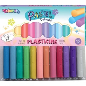 Pastelowa Plastelina Colorino 12 Kolorów Okrągła Szkolna Masa Plastyczna [87805PTR]