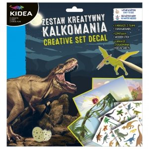 Zestaw Kreatywny Kalkomania Dinozaury Tyranozaur Kidea [ZKRKAKA]