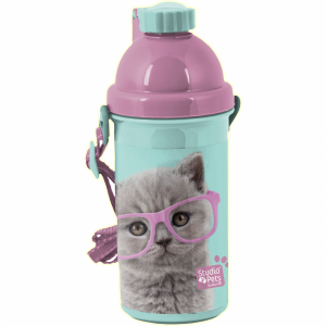 Bidon Kot Kotek dla Dziewczynki do Szkoły Paso 