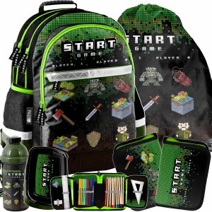 Minecraft Plecak Piksele dla chłopców z Podstawówki Zestaw Paso [PP23CR-116]