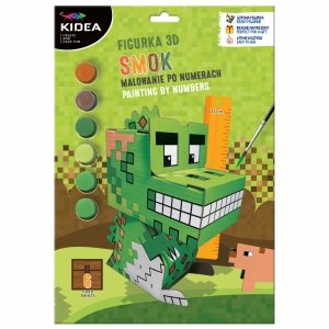 Smok Figurka 3D Malowanie po Numerach Kidea komplet Dinozaur [F3DMNGSKA]