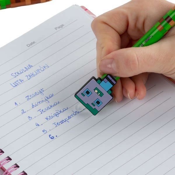 4 szt. WYMAZYWALNY DŁUGOPIS KOMPLET MINECRAFT KIDEA PIKSELE GAMING GAMER