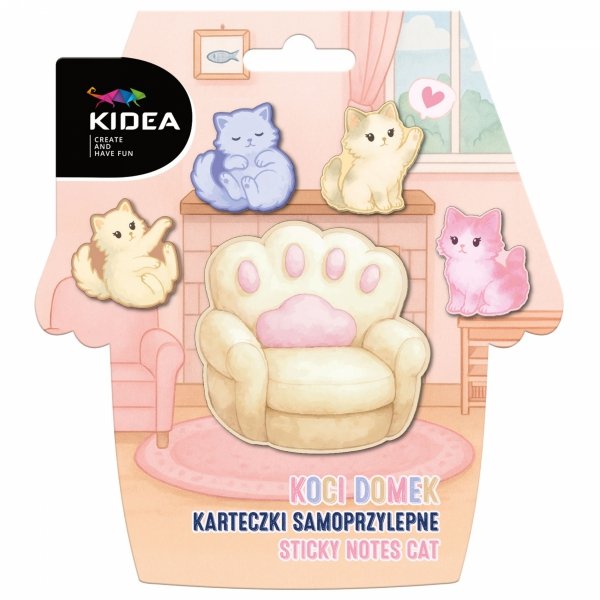 KOTEK KARTECZKI SAMOPRZYLEPNE KIDEA DO NOTATEK Z KOTKAMI CATS