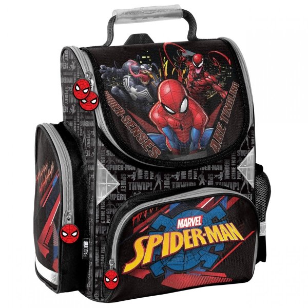 Wygodny Tornister Chłopięcy Spider Man w Zestawie 5 elem. [SP22NN-525]