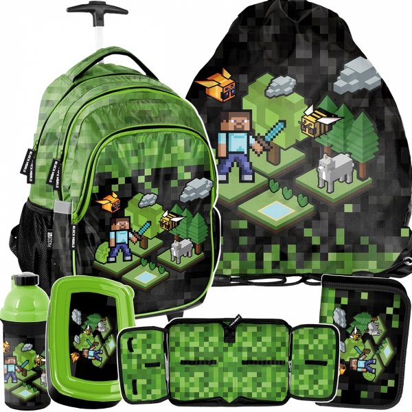 Plecak na kołach Gamer Minecraft Szkolny [PP23XL-997]