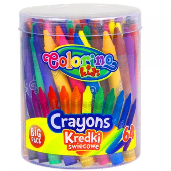 Kredki Świecowe Colorino 64 szt BIG PACK Woskowe Szkolne [33008PTR]