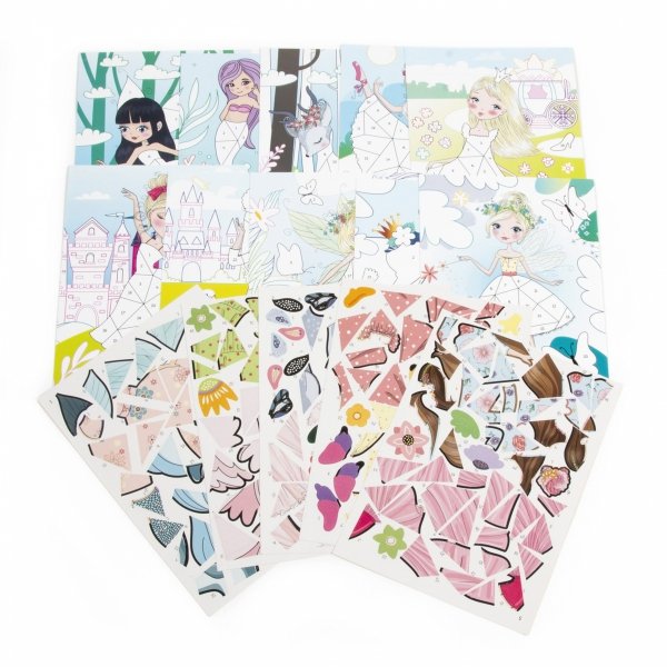 KREATYWNA WYKLEJANKA PO NUMERACH MAGICZNY ŚWIAT ZESTAW KIDEA KOLOROWANKA