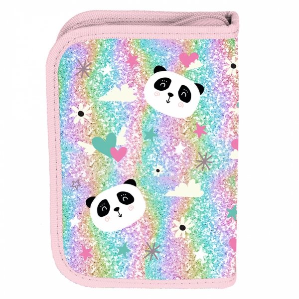 PLECAK SZKOLNY MIŚ PANDA DLA DZIEWCZYNEK DO 1 KLASY KOMPLET 6w1 z PANDĄ