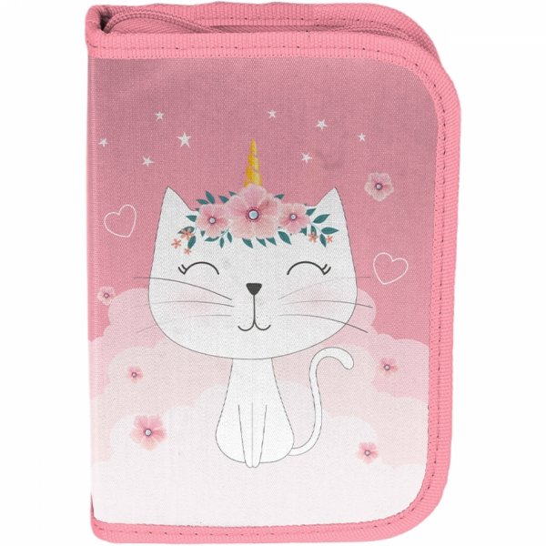 PIÓRNIK Z WYPOSAŻENIEM Z KOTKIEM SZKOLNY DLA DZIEWCZYNEK KOTEK CATS PASO