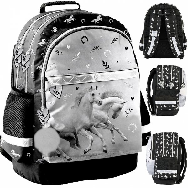 Konie Plecak Szkolny dla Uczennic do klas 1-4 Paso z Koniem Horse