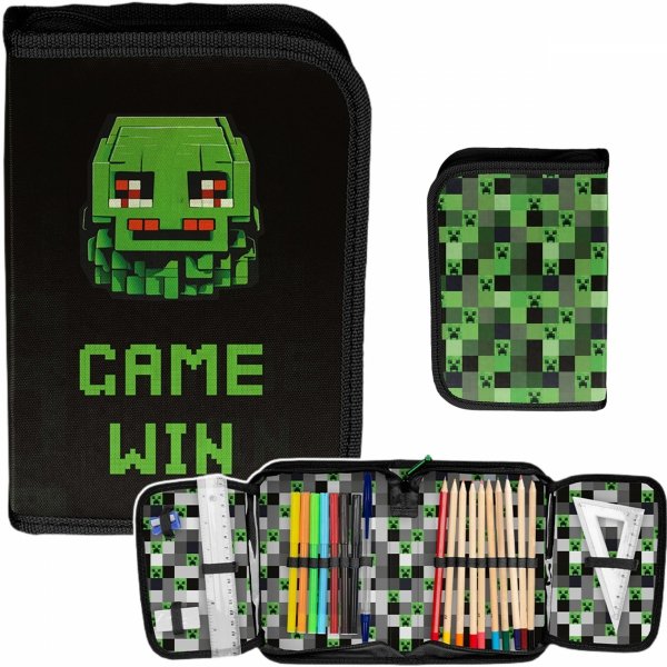 GAMER PIÓRNIK MINECRAFT Z WYPOSAŻENIEM SZKOLNY DLA CHŁOPAKÓW PIKSELE GAMING