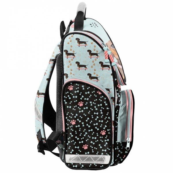 TORNISTER SZKOLNY Z PIESKIEM JAMNK DO 1 KLASY PODSTAWÓWKI ZESTAW 5w1 PIES