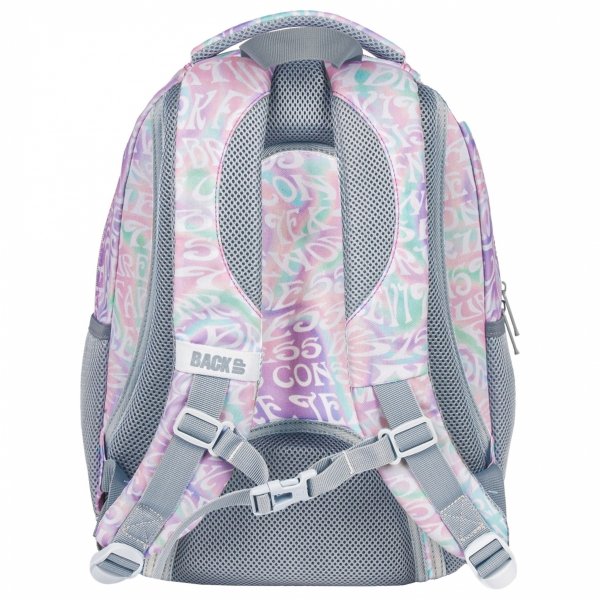 KREMOWE NAPISY MŁODZIEŻOWY PLECAK BACKUP DZIEWCZĘCY SZKOLNY ZESTAW 5 ele.