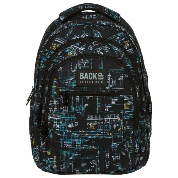 KOMPLET 4 elem PLECAK MŁODZIEŻOWY BACKUP DLA CHŁOPAKA SZKOLNY UKŁAD SCALONY