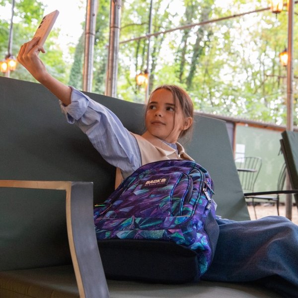 PLECAK BACKUP SZKOLNY MŁODZIEŻOWY DLA DZIEWCZYNY CRYSTAL 4 KOMOROWY POJEMNY