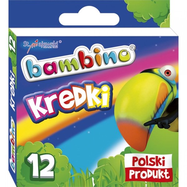 Prawdziwe Kredki Bambino Szkolne 12 Kolorów St.Majewski [000225]