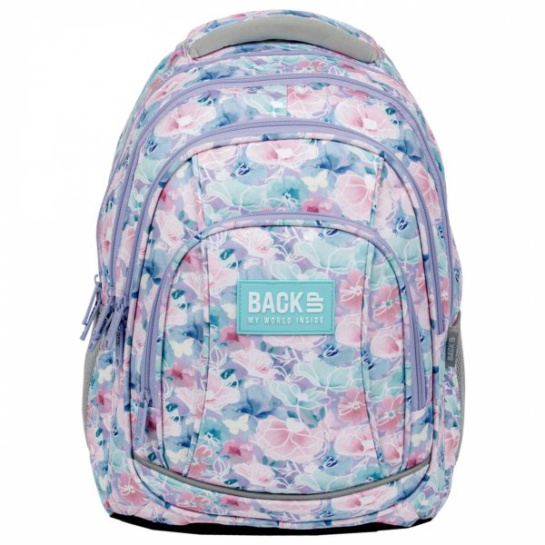 BACKUP PLECAK MŁODZIEŻOWY WIOSENNE KWIATY SZKOLNY DZIEWCZĘCY ZESTAW 3w1