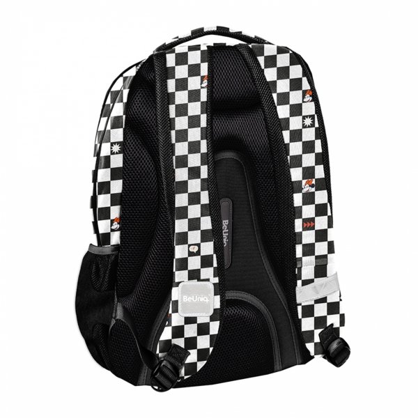 SZACHOWNICA PLECAK MŁODZIEŻOWY SZKOLNY CZARNY BeUniq 4 KOMOROWY ZESTAW 3w1