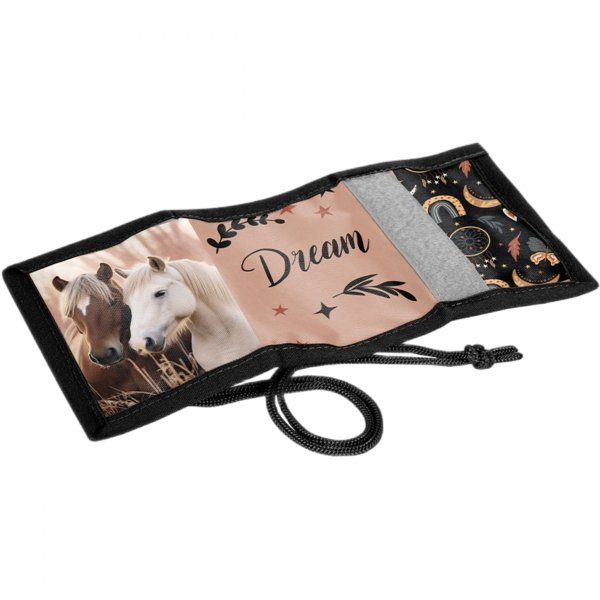 PORTFEL Z KONIEM SZKOLNY PASO PORTFELIK DLA DZIEWCZYNEK KOŃ HORSE PASO