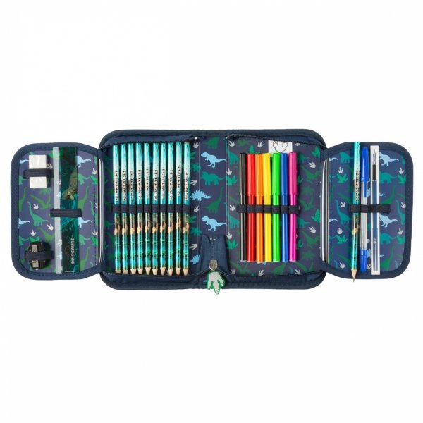 DINOZAURY ZESTAW 5w1 PLECAK DLA CHŁOPAKA SZKOLNY DO PODSTAWÓWKI DO KLAS 1-4