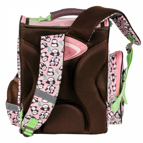 TORNISTER z PANDĄ SZKOLNY ZESTAW 5el DLA DZIEWCZYNY Z MISIEM DO 1 KLASY