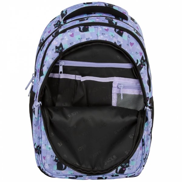 ZESTAW 5w1 SZKOLNY PLECAK MŁODZIEŻOWY BACKUP Z KOTKAMI CATS SZKOLNY KOTEK